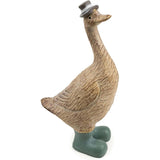 William Decorative Duck in Top Hat with Green Boots Small - Home Deco London