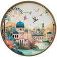 Round Silk Road Jhangye Round Decorative Metal Tray - Home Deco London