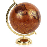 Vintage Terracotta and Gold World Globe - Home Deco London