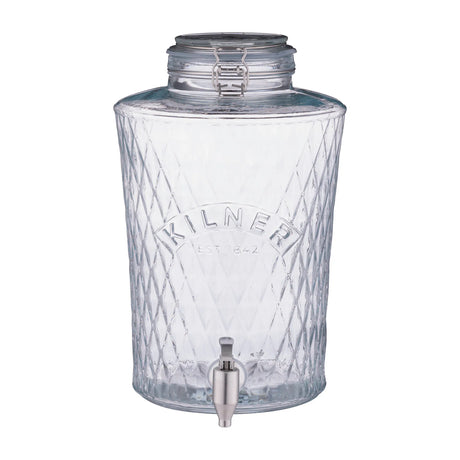 Kilner Diamond 8 Litre Drinks Dispenser With Stainless Steel Tap - Home Deco London