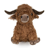 Highland Cow Doorstop Soft Faux Fur Rustic Decor - Home Deco London