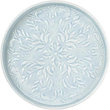 Enamel Tray in Light Blue 32.5cm Embossed Enamel - Home Deco London