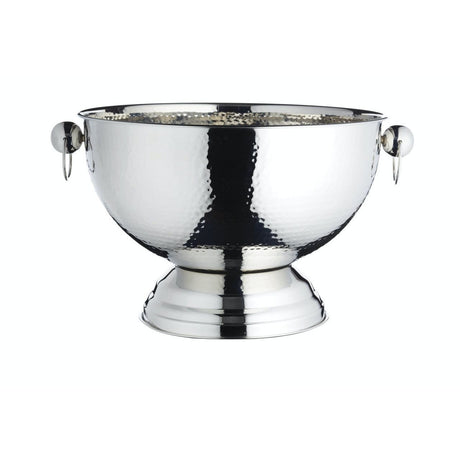 BarCraft Hammered Stainless Steel Champagne Cooler Bowl - Home Deco London