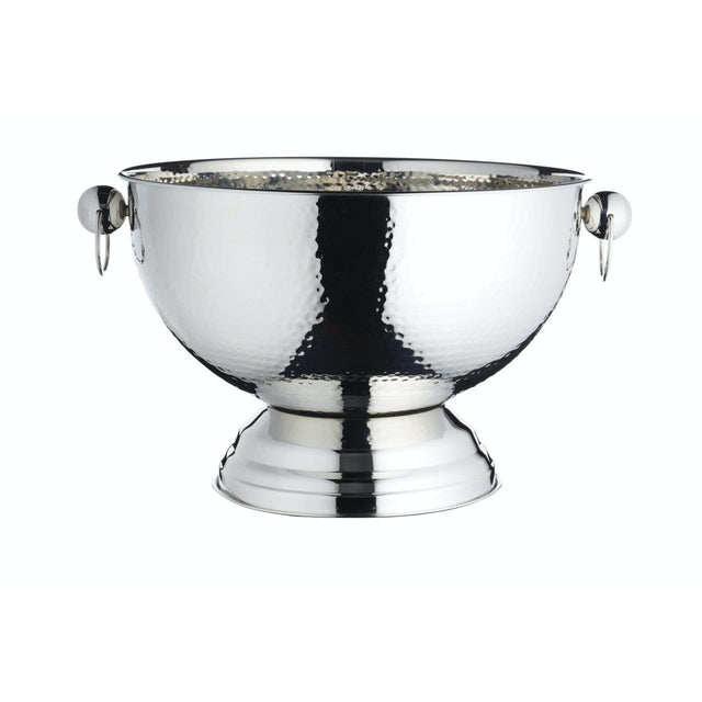 BarCraft Hammered Stainless Steel Champagne Cooler Bowl - Home Deco London