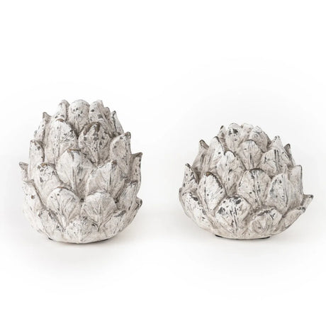Artichoke Small Candleholder Resin Stone 13.5cm - Home Deco London
