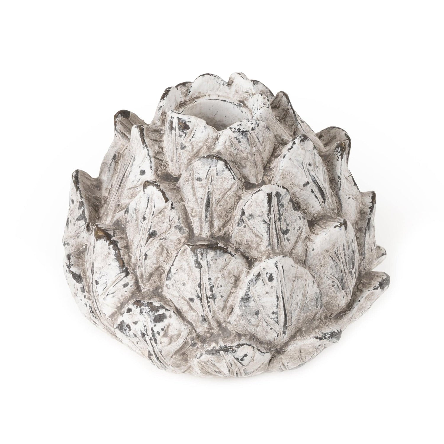 Artichoke Small Candleholder Resin Stone 13.5cm - Home Deco London