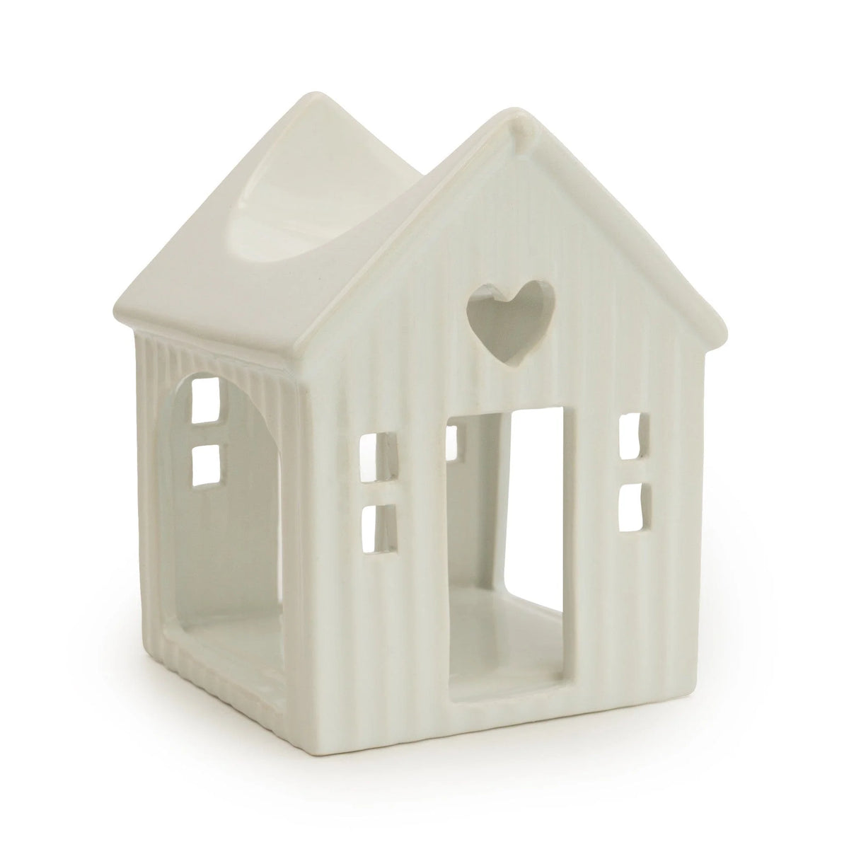 Elegant White House Ceramic Wax Burner - Home Deco London