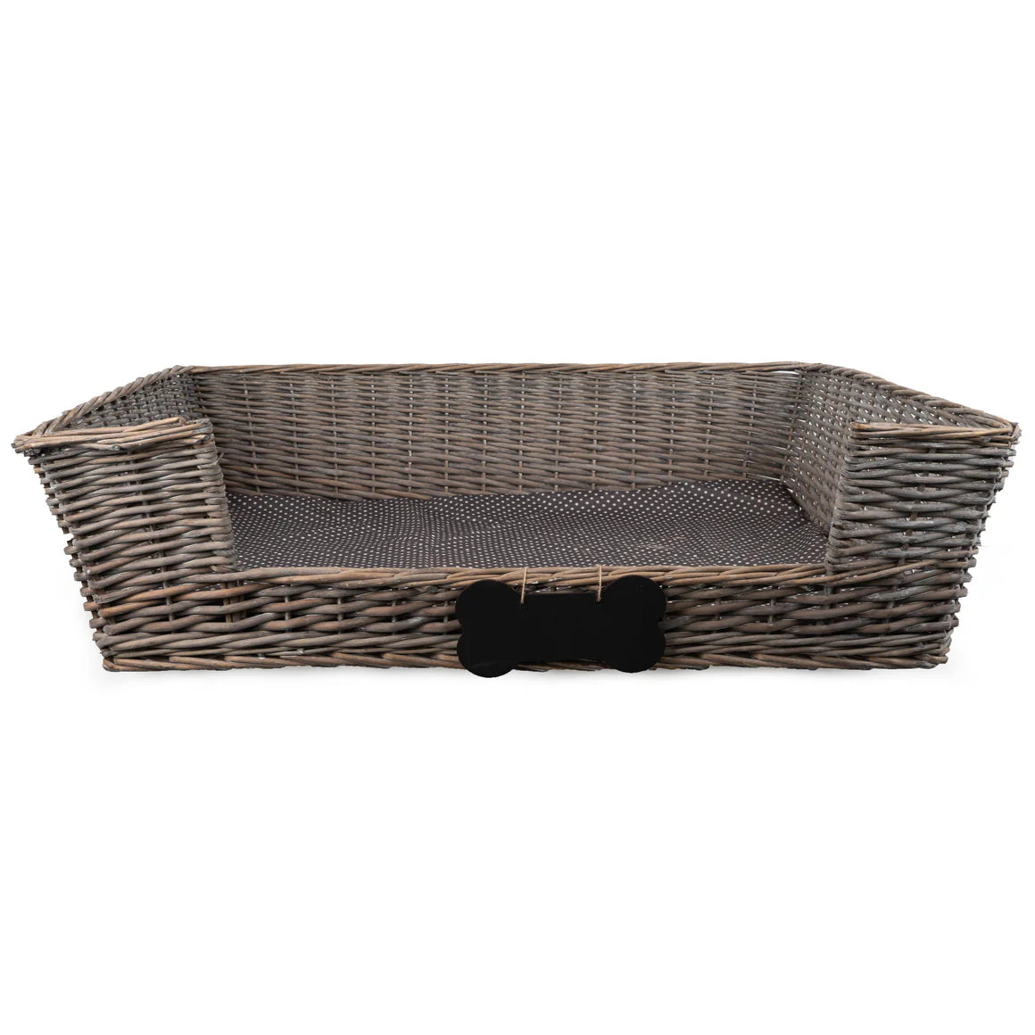 Comfortable Extra Large Dog Basket With Padded Bed in chic grey, designed for large dog basket needs and easy maintenance.