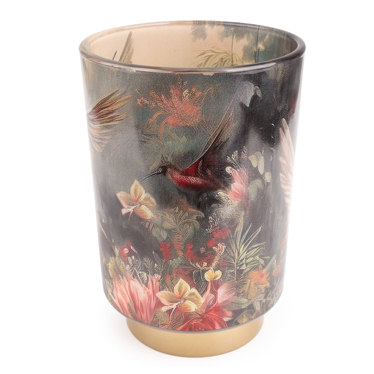 Glass LED Lantern- Hummingbird