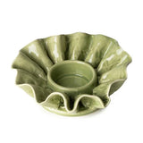 Flower Shaped Tealight Holder - Green from Home Deco London, a decorative piece that doubles as an elegant flower tealight holder for any setting.