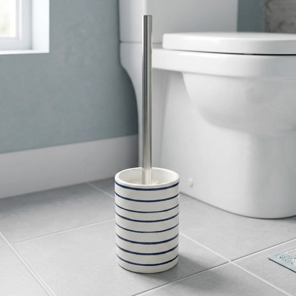 Toilet Brush Holder Harbour Stripe Bathroom