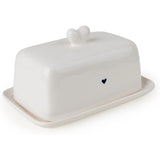 Heart Ceramic Butter Dish With Lid - Home Deco London