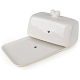 Heart Ceramic Butter Dish With Lid - Home Deco London