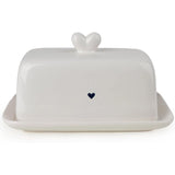 Heart Ceramic Butter Dish With Lid - Home Deco London