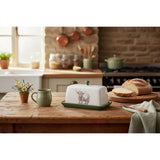 Highland Cow Ceramic Butter Dish with Lid Green Butter Dish - Home Deco London