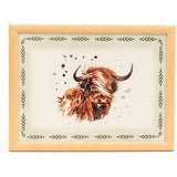 Highland Cow Lap Tray with Cushioned Base - Home Deco London