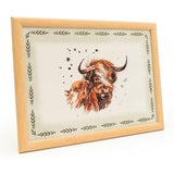 Highland Cow Lap Tray with Cushioned Base - Home Deco London