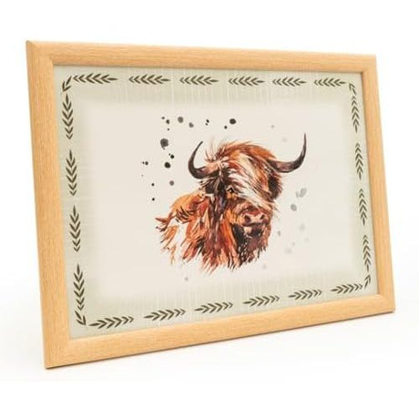 Highland Cow Lap Tray with Cushioned Base - Home Deco London