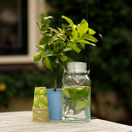 Juice dispenser Flip Top 3LT Clear Glass with Tap - Home Deco London