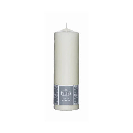 Ivory Altar Candles Pack of 2 - 250mm x 80mm with 125 Hours Burn Time for Elegant Occasions - Home Deco London