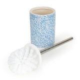 Jeff Banks Ceramic Toilet Brush Leafy Trellis Blue - Home Deco London