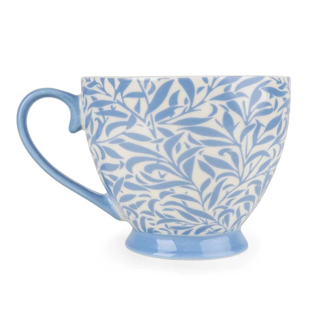 Jeff Banks Footed Mug – Leafy Trellis Blue