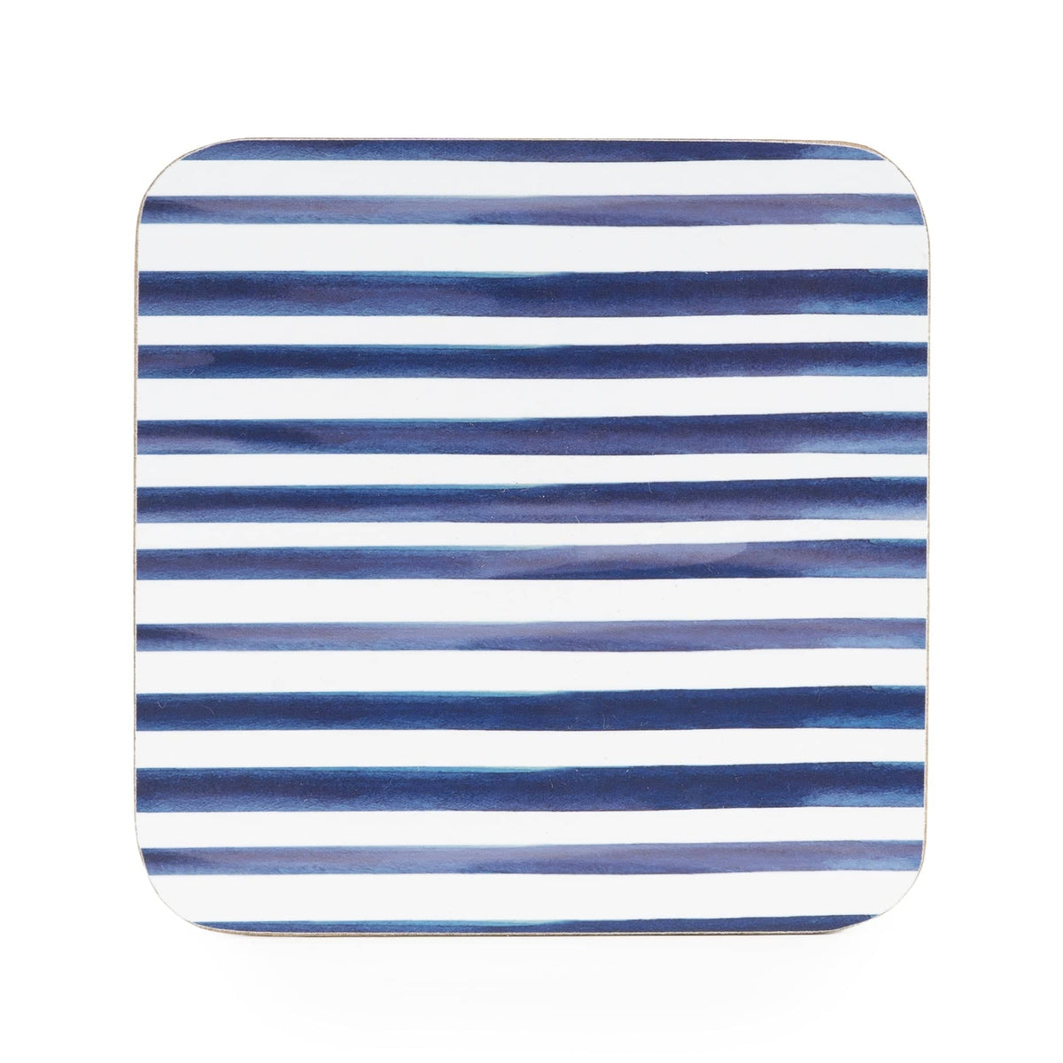 Jeff Banks Set of 4 Coasters – Leafy Stripes Blue