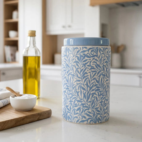 Jeff Banks Ceramic Storage Jar Leafy Trellis Design - Home Deco London