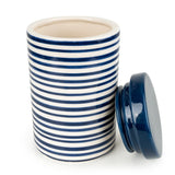Jeff Banks Ceramic Storage Jar - Stripes Blue Design - Home Deco London