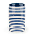Jeff Banks Ceramic Storage Jar - Stripes Blue Design - Home Deco London