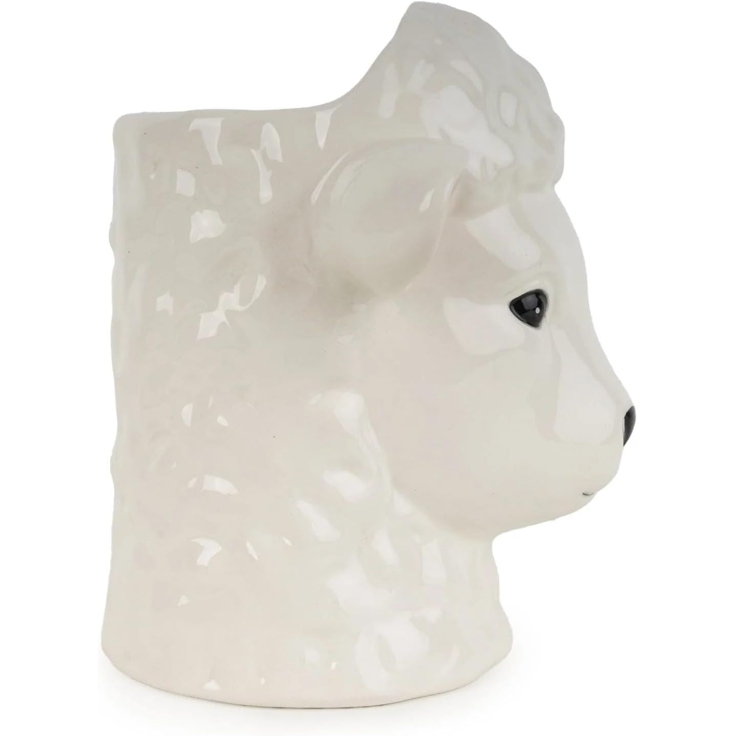 Julia Sheep Ceramic White Utensil Holder - Home Deco London