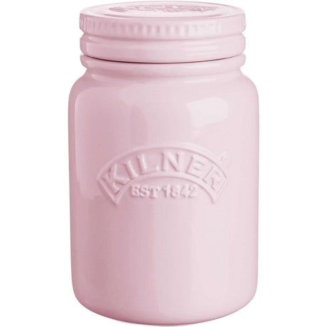 Kilner Dusky Pink Ceramic Storage Jar 0.6 Litre - Home Deco London