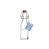 Pack of 4 Kilner Clip Top Bottles 0.25 Litre, perfect for preserving and infusing oils, showcasing a sturdy and elegant square shape.