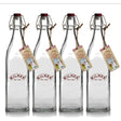 Kilner Clip Top Square Bottle 1 Litre Pack of 4 - Home Deco London