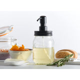 Kilner Liquid Soap & Lotion Dispenser 500ml Glass Jar with Stainless Steel Pump - Home Deco London