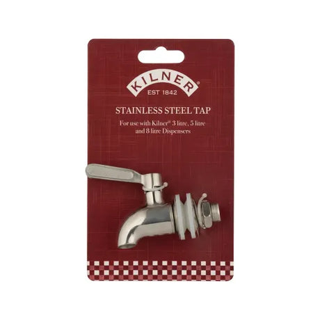 Kilner Stainless Steel Tap for 3, 5, and 8 Litre Drinks Dispensers - Durable and Leak-Free - Home Deco London