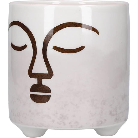 KitchenCraft Face Planter Pot Ceramic Indoor Plant Pot - Home Deco London