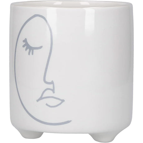 KitchenCraft Grey Face Planter Ceramic Indoors - Home Deco London