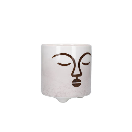 KitchenCraft Terracotta Face Design Ceramic Pot - Home Deco London