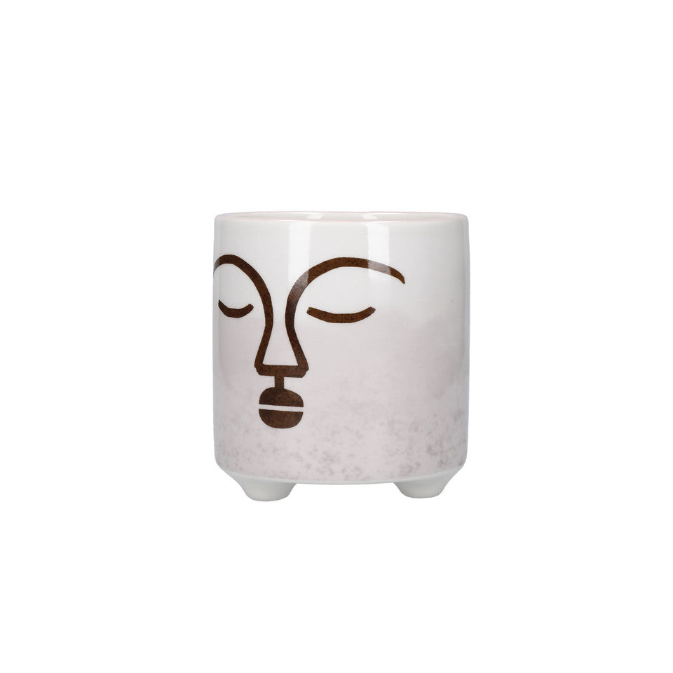 KitchenCraft Terracotta Face Design Ceramic Pot - Home Deco London