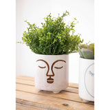 KitchenCraft Terracotta Face Design Ceramic Pot - Home Deco London