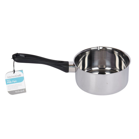 KitchenCraft Stainless Steel Milk Pan 14cm - Home Deco London