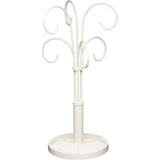 KitchenCraft Classic Collection Wrought Iron Mug Tree Stand Cream - Home Deco London