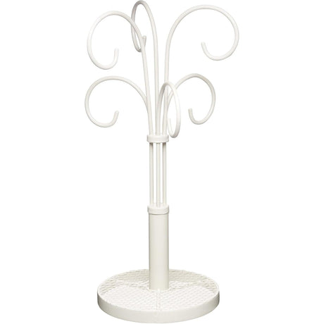 KitchenCraft Classic Collection Wrought Iron Mug Tree Stand Cream - Home Deco London