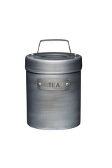 Industrial Kitchen Tea, Coffee and Sugar Canisters in Gift Box, Vintage-Style Metal