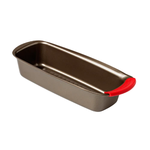 Pyrex asimetriA Metal loaf tin with silicone handle 30cm