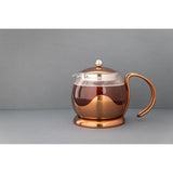 La Cafetière 1.2L Glass Copper Teapot with Infuser - Home Deco London