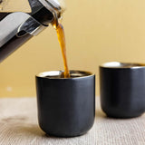 Gift boxed set of La Cafetière Double Walled Espresso Mugs, ready to impress anyone who loves stylish coffee drinking.