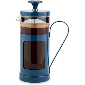 La Cafetière Monaco Glass/Stainless Steel Cafetière 3 Cup in blue colour, perfect for making coffee with style using a glass cafetiere 3 cup.