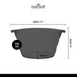 Barcraft Extra Large Acrylic Drinks Pail with Handles - Home Deco London